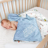 Lofaris Simple Colorful Trees Deers Floral Minky Baby Blanket
